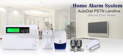 China Wireless AutoDial PSTN Landline LCD House Security Alarm System with 30 wireless zone for sale