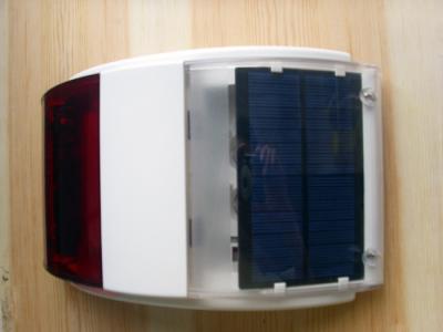 China Solar-powered Wireless outdoor solar alarm siren with strobe Light and 110db à venda