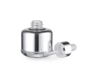 China 30ml Cosmetic Glass Dropper Bottle With Silver Cap for sale