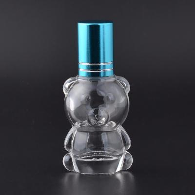 China Personal Care Bear Shaped Refillable Roll On 7ML Bottle With Steel Trackball for sale