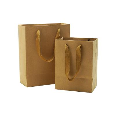 China Wholesale Recyclable Cheap Tote Kraft Paper Bags Shopping Plain Tote Eco Handbag Kraft Paper Custom Tote Bag for sale