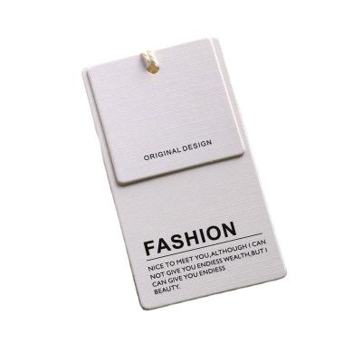 China Fashionable Hot Silicone Foil Stamping Recyled Patterns Custom Paper Hang Tag Logo Customize Plastic Hang Tags for sale