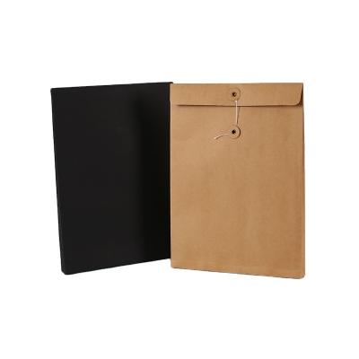 China Recyclable Brown Paper File Cover Mailing Kraft Paper Envelope Eco Friendly Flat Mailing Bag For Important Paper Documents Report for sale