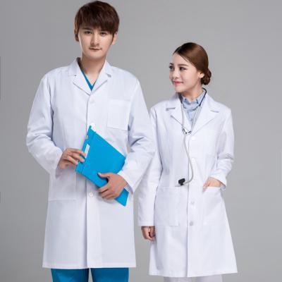 China Winter Reusable Long Sleeve White Cotton Tunic Doctor Scrub Costume Doctor Uniform for sale