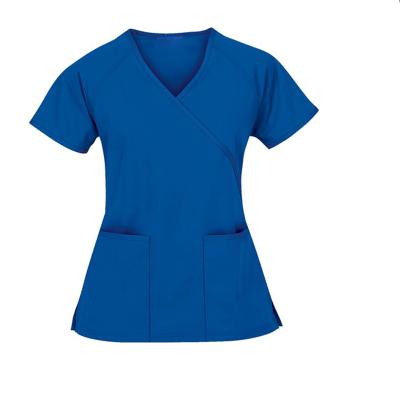 China Reusable Women Scrub SetV-Neck Scrub Top And Pant Scrub Suits With Assorted Colors XXS-5X Plus Sizes OEM for sale