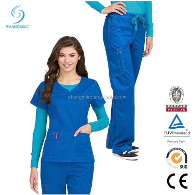 China Reusable Cheap White Doctor And Nurse Gowns /White Cotton Uniform /Plain Nurse Gowns for sale