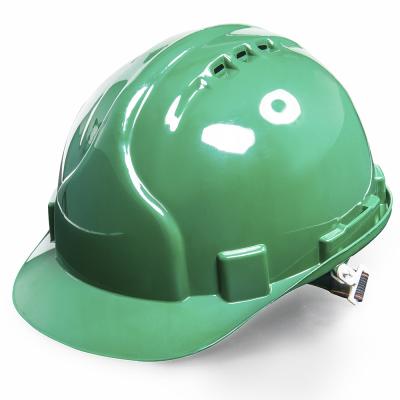 China Green Color Plastic Striping Protective Face Masks Construction Site Work Safety Helmet 2021120134 for sale