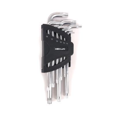 China Chrome Vanadium Steel 9pcs HEXON Torx Wrench Set Hex Key Set Chrome Plated for sale