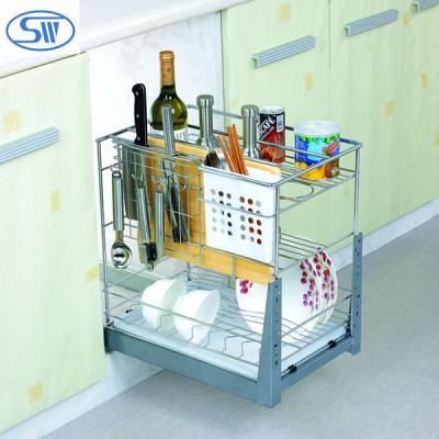 China Guangzhou Factory Supply Sustainable Kitchen Wire Basket Drawer for sale