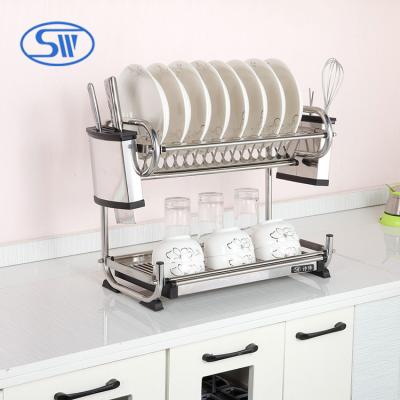 China Guangzhou SHIWEI Kitchen Stainless Steel Viable Wholesale Dish Rack for sale