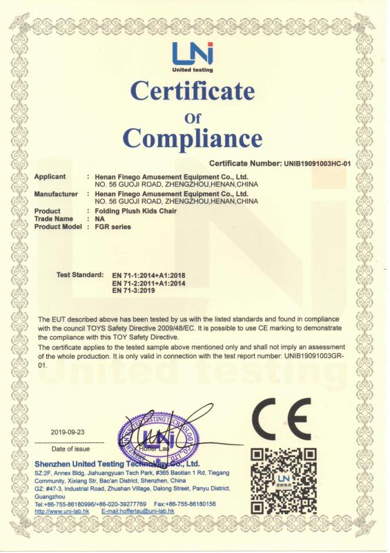 CE - Henan Finego International Co., Ltd.