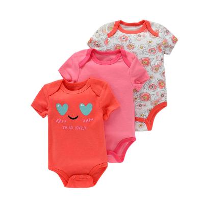 China 100% Cotton Baby Short Lace Gril Boy Baby Kids Wear Infant Newborn Pajamas Kids Unisex Children's Clothing for sale