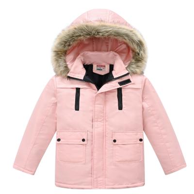 China Winter Custom Oversized Kids Solid Stripper Anti-wrinkle Down Jacket Kids Boys Girls Hooded Thicken Warm Padded Down Coat for sale