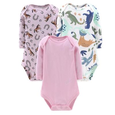 China Hot Selling SMETA Popular 100% Cotton Baby Toddler Romper Footie Baby Knit Newborn Infant Clothes Zipper Pajamas Jumpsuit for sale