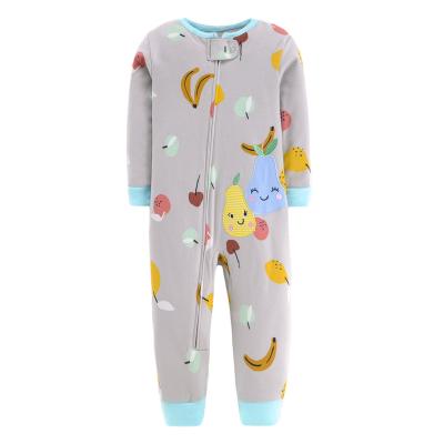 China 100% Cotton Long Sleeve Buttons Cozy Baby Pajamas Baby Romper For Professional Manufacturer for sale