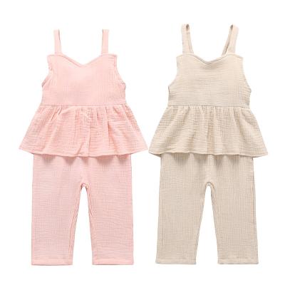 China 100% cotton romper wholesale infant dress jumpsuit set cotton baby clothes supplies newborn jumpsuit for sale