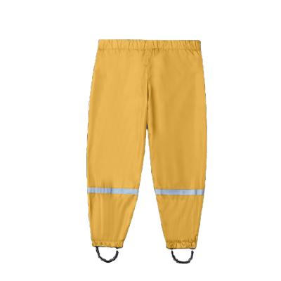 China Outdoor Waterproof Color Fade Proof Unisex Toddler PU Rain Pants Kids Rain Reflective Gear Bib Pants Rain Pants For Kids for sale