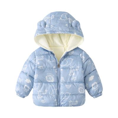 China Anti-wrinkle Kids Winter Clothes Oversized Solid Plush Warm Quilted Kids Thickened Boys Girls Down Coat Puffy Jackets for sale