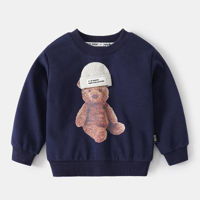 China OEM Spring Autumn Kids Plain Hoodies Solid Color Pullover With Cartoon Pattern For Kids Customized Hoodies 90cm/100cm/110cm/120cm/130cm/140cm for sale