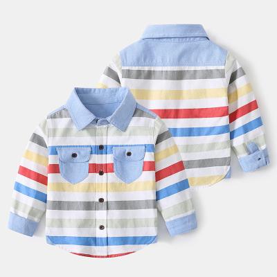 China 2021 Autumn 100% Wholesale Loose Casual Comfortable Anti-Shrink Girls Boys Shirts Toddler Kids Clothing Cotton T-shirt for sale