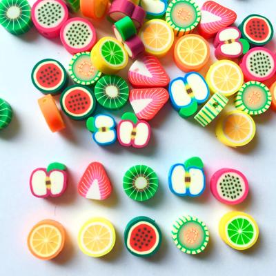 China Polymer Clay Beads Shape Colorful Fruit Shaped With Hole Polymer Clay Beads, Berry Fruit Beads For Jewelry Making for sale