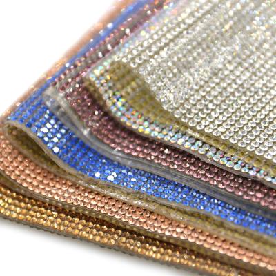 China Pointback Wholesale 24*40cm self adhesive rhinestone SS6 sheets for garment hotfix high quality rhinestone sheets for sale