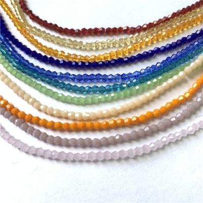 China Mix Color Crystal Hair Accessories 2mm Bicone Crystal Beads Wholesale For DIY Jewelry Making Loose for sale