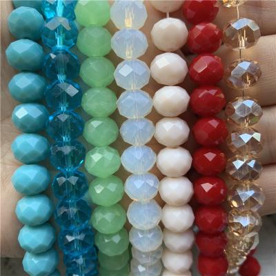 China Rondelle Crystal Beads Bracelet Multicolor Necklace Crystal Beads Wholesale For DIY Jewelry Making Loose for sale