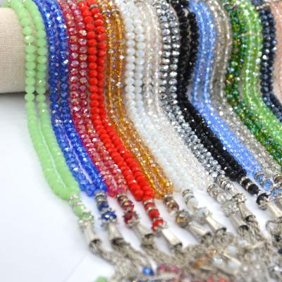 China Cheap wholesale religious rosary glass beads 8mm catholic necklace for sale