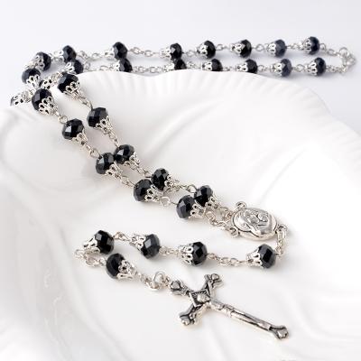 China Wholesale Kid FASHIONABLE Christian Rosaries Necklace Crystal Beads Rosary With Maria for sale