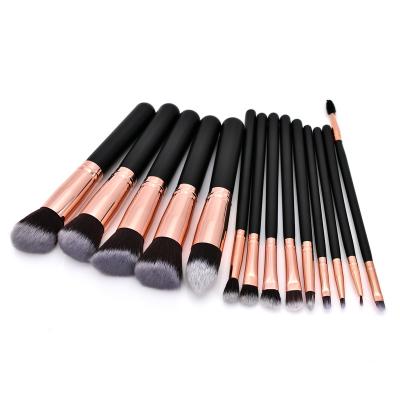 China Angular Blush MSQ 15pcs Synthetic Hair Makeup Set Brush Private Label Make Up Brushes Wholesale Makeup Brushes for sale