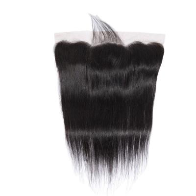 China iFINER Hair Ear To Ear Lace Frontal 13x4 13x6 5x5 Transparent Lace Closure Pre Plucked Brazilian Straight Human Virgin Hair Medium Size for sale