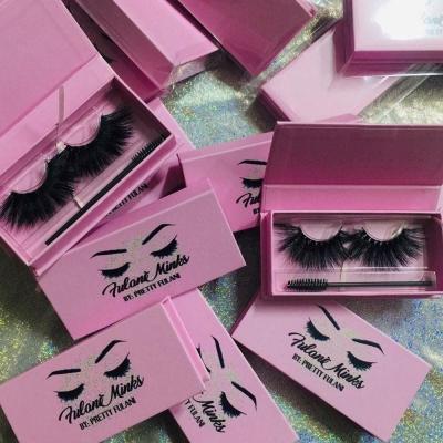 China Natural Soft Luxury Mink Lashes 25mm Lashes 3d Lashes Wholesale Mink Full Tapered Lashes Handmade for sale