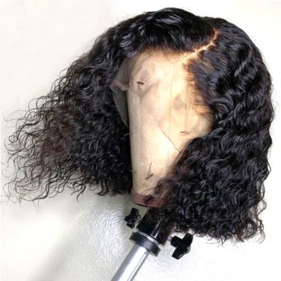 China Deep Wave iFINER Best Brazilian Human Hair 10A Deep Wave Grade Lace Front Wig Baby Hair Bleached Knots With for sale