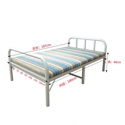 China High Quality Single Foldable Furniture Wrought Iron Platform Bed Metal Single Bed for sale