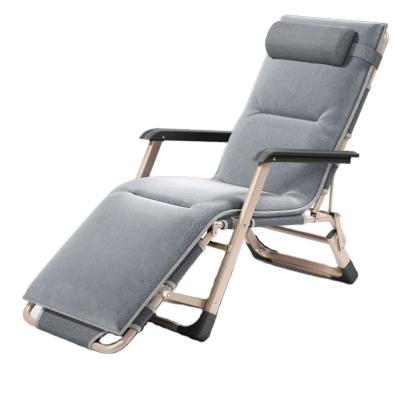 China Modern High Quality Foldable Sun Lounge Beach Chair Weightless Leisure Metal Folding Chairs With Cup Holder for sale