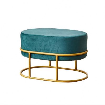 China Storage Velvet Stools Tufted Round Soft Stool Stool Pouf Stool Chair Foot Stool for sale