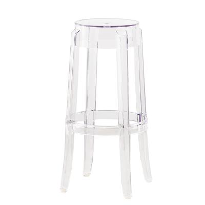 China 2021 Dining Stool Hot Outdoor Transparent Plastic Easy Carry Tall for sale