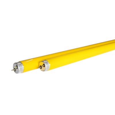 China Size Glass T8 Customized Yellow Fluorescent Tube for sale