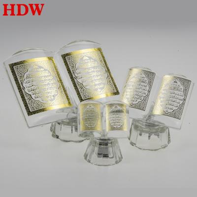 China Europe Wholesale Muslim Gifts Custom Islam Crystal Quran With LED Stand For Wedding Decoration And Gift for sale