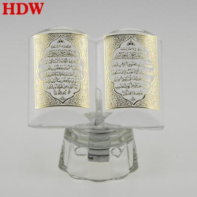 China Wholesale Custom Logo Islam Quran Crystal Europe Mini Quran Crystal Gifts With LED Stand For Wedding Gifts for sale