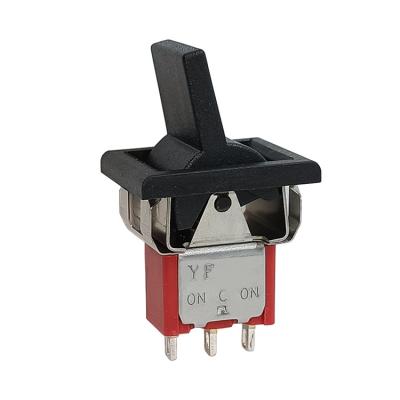 China Nylon miniature roker reset 3pin AC250V 2A 125V 5A ON/OFF ON/OFF 2 small mini rocker ON/OFF lever handle switch for sale