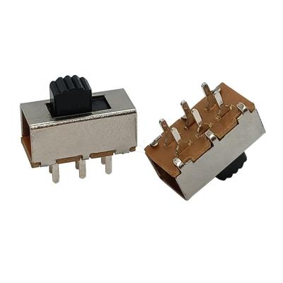 China Horizontal Momentary Digital 6 products stainless steel pins 2position smd PCB on off sliding switch for sale