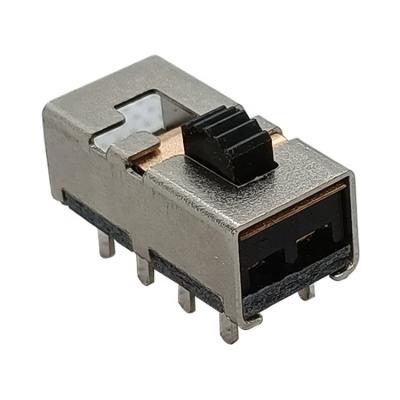 China AC230V 3A precision electronic smd position smd horizontal home appliance 8 terminal 2 position on on slide switch for sale