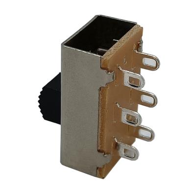 China Precision AC Power Terminals 2 Terminals 250VAC 3A Mini 6 Position Toggle Electronic Horizontal Momentary Slide Contact Slide Contacts for sale