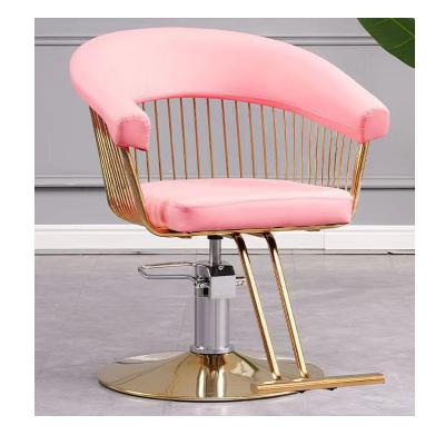 China 2022 Modern Hot Pink Styling Extended Hair Salon Chair Beauty Salon Furniture for sale