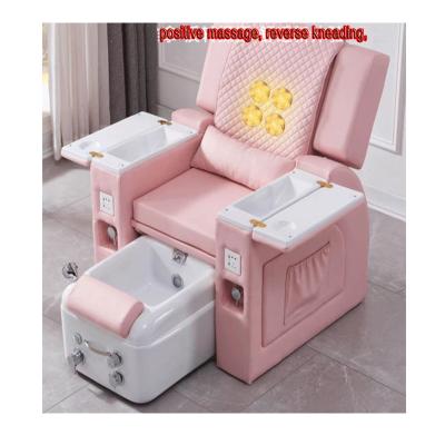 China Custom Three Stations Pedicure Bench With Short Back Massage Dolphin Small Pedicure Chair Pc050602 for sale