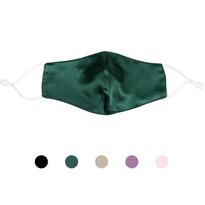 China 100% Mulberry Silk Facemask 6a Grade Plain Color Washable Satin Mulberry Silk Facemask With Elastic Band for sale