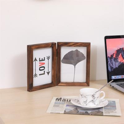 China Photo Frame 5x7 Picture Frames Double Hinged Solid Wood Grain Photo Picture Frame Shade Box Frames Bulk for sale