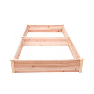 China CLASSIC Outdoor Wooden Raised Garden Bed Planter for Vegetables Grass Lawn Yard Flower Planter Raised Raised Bed Box Kit for sale